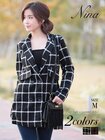 トップス/【Nina ニーナ】ラインチェックカジュアルチェスターコート