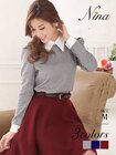 トップス/【Nina ニーナ】衿＆カフス付きカジュアルトップス
