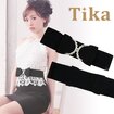 雑貨/【Tika ティカ】ストーン付きリボン型バックルウエストゴムベルト